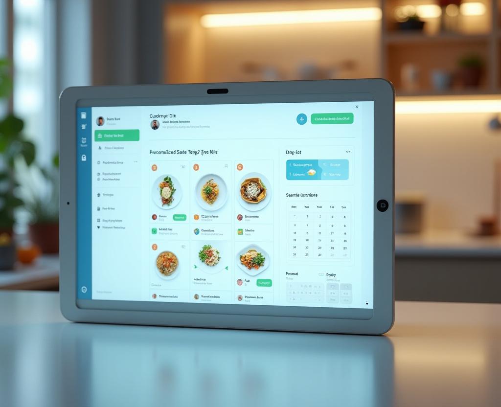 Personalized meal planning interface with dietary options